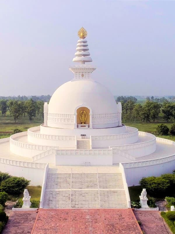 Visit Peace Pagoda Lumbini during Nepal tour.
