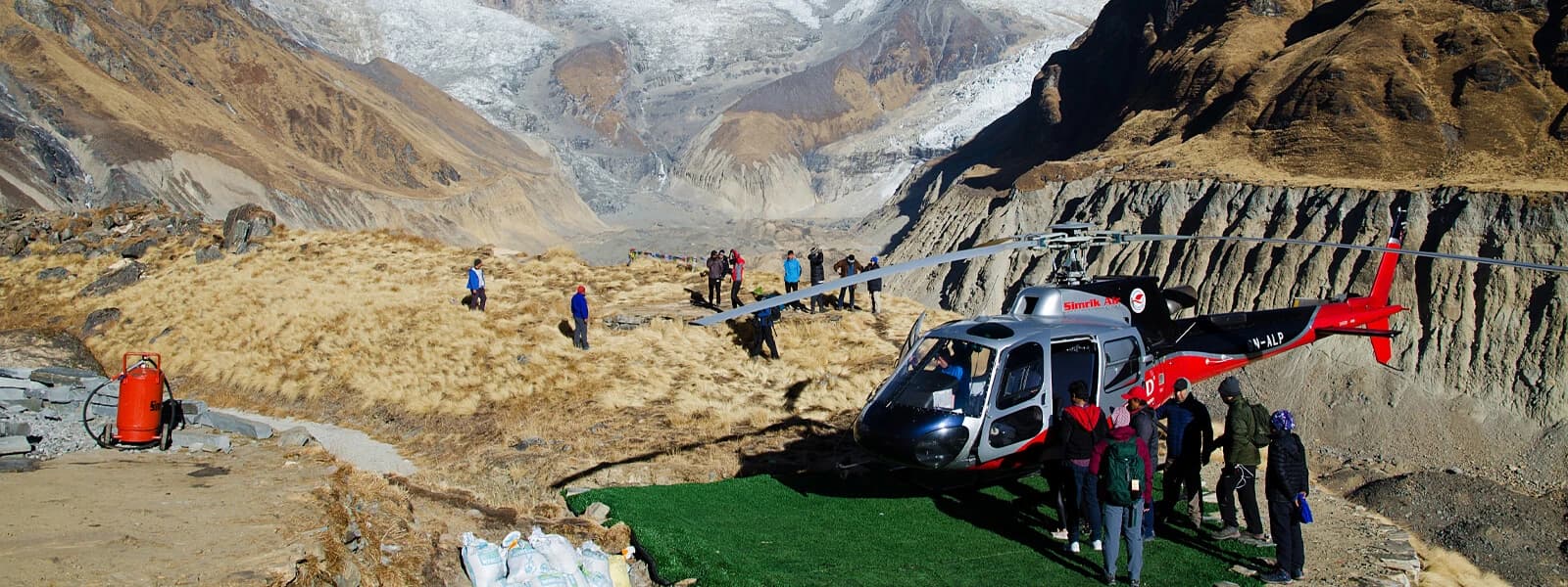 A helicopter ride to Annapurna Base Camp.