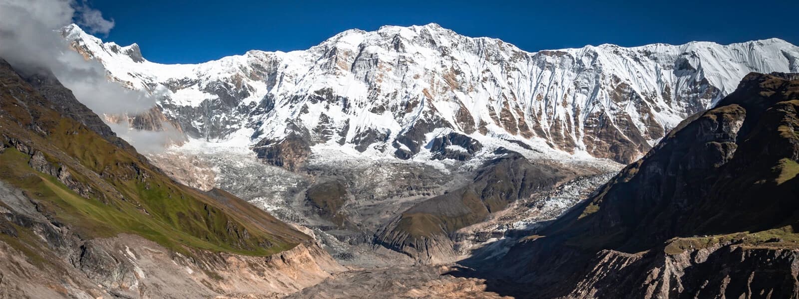 Beautiful scenery of the Annapurna Mountains while on the Panorama Trek