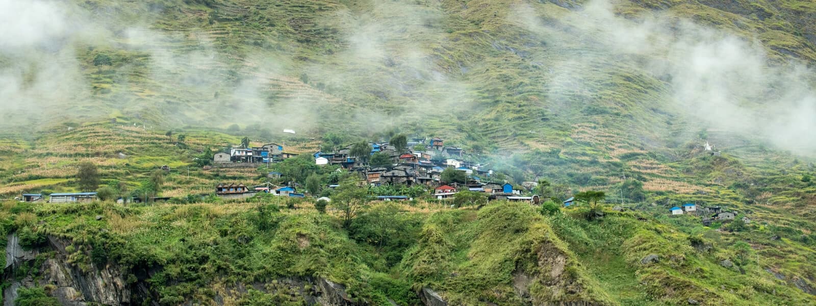 Scenic landscapes on the Dhaulagiri Helambu Trek