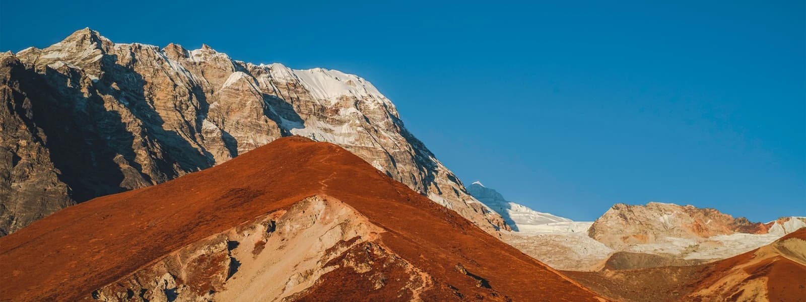 soaking in the gorgeous view while trekking across Nepal's Langtang Valley
