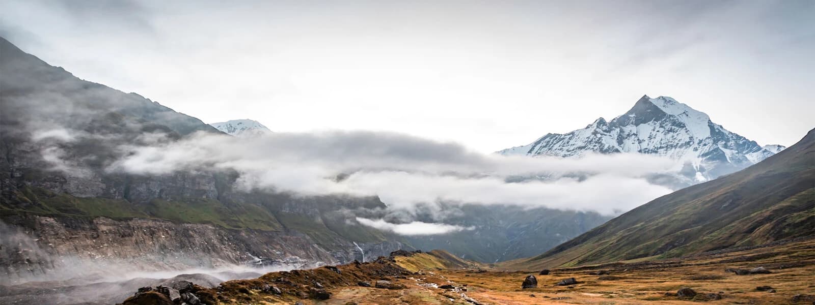 The Himalayan peaks that encircle Annapurna Base Camp are imposing.