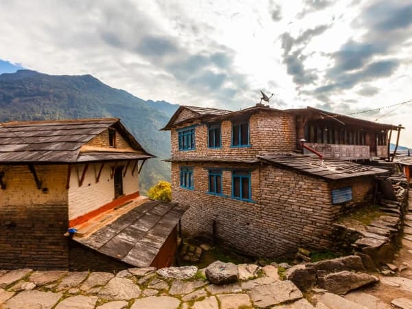 Traditional Houses Enroute Annapurna Base Camp Trek