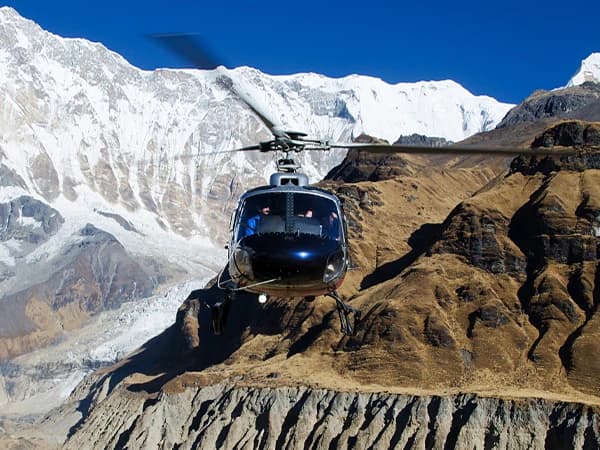 A helicopter ride to Muktinath temple from Kathmandu